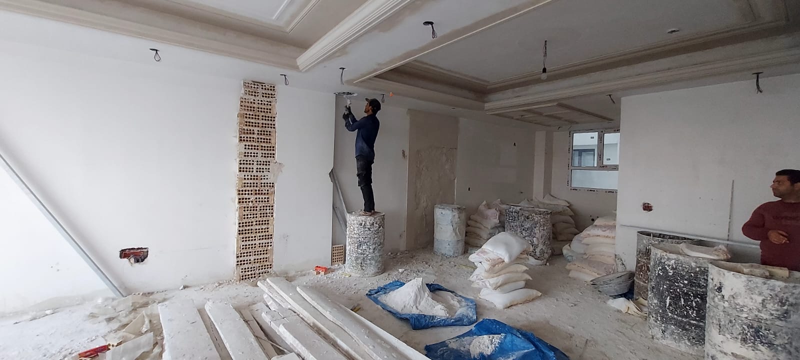 Kitchen renovation in progress – demolition phase with old structures being removed