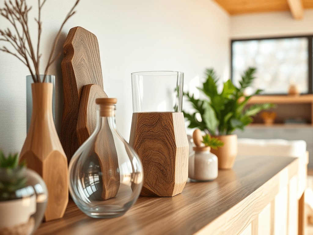 wooden accessories combine with different materials